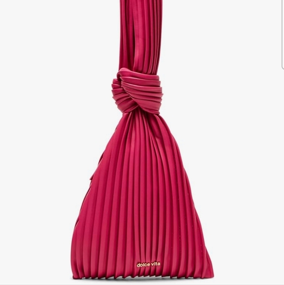 Dolce Vita Carey Pleated Wristlet Pink - Picture 1 of 10